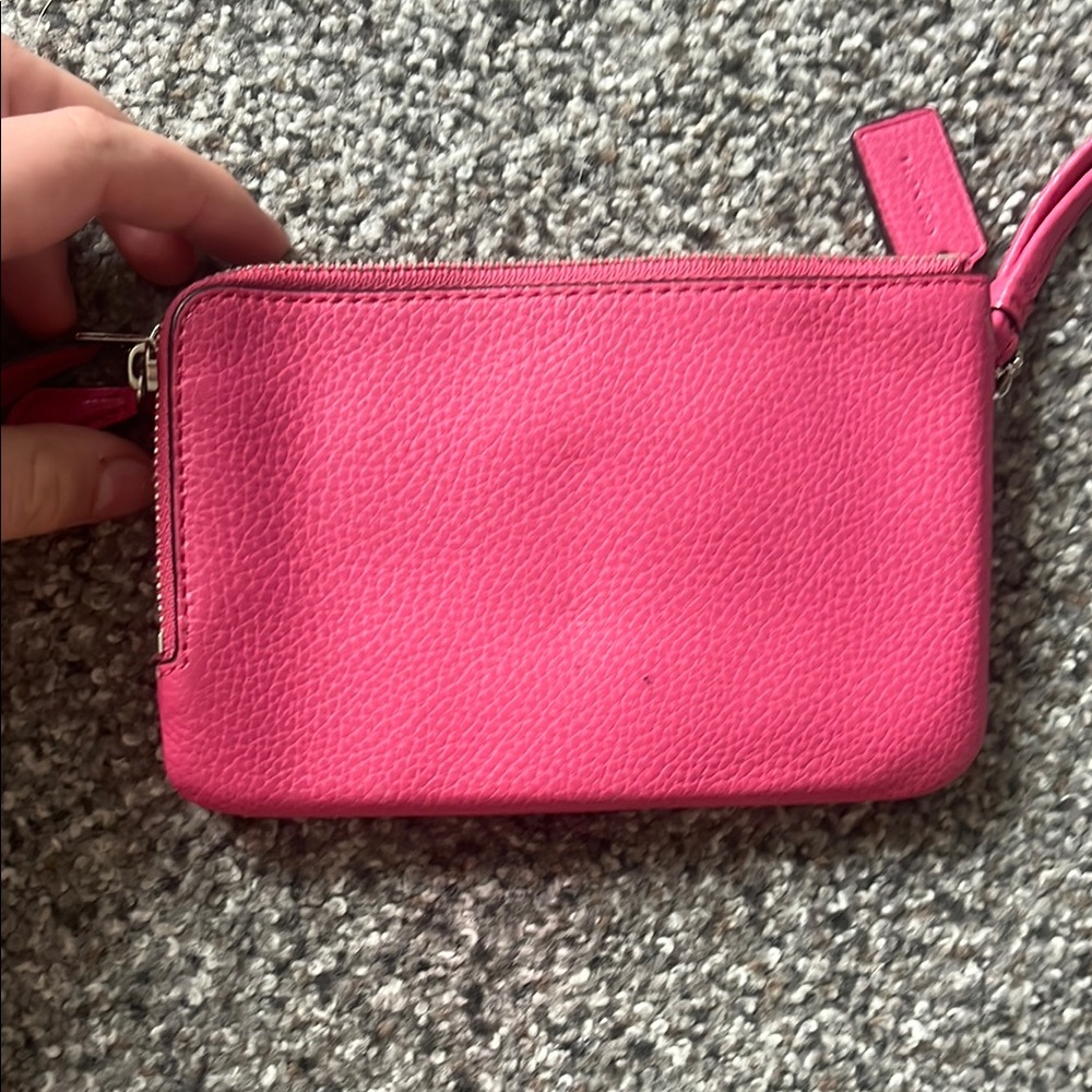 Coach Pink Pebbled Leather Clutch - Picture 8 of 12